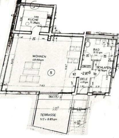 Grundriss Einheit 03 im Souterrain