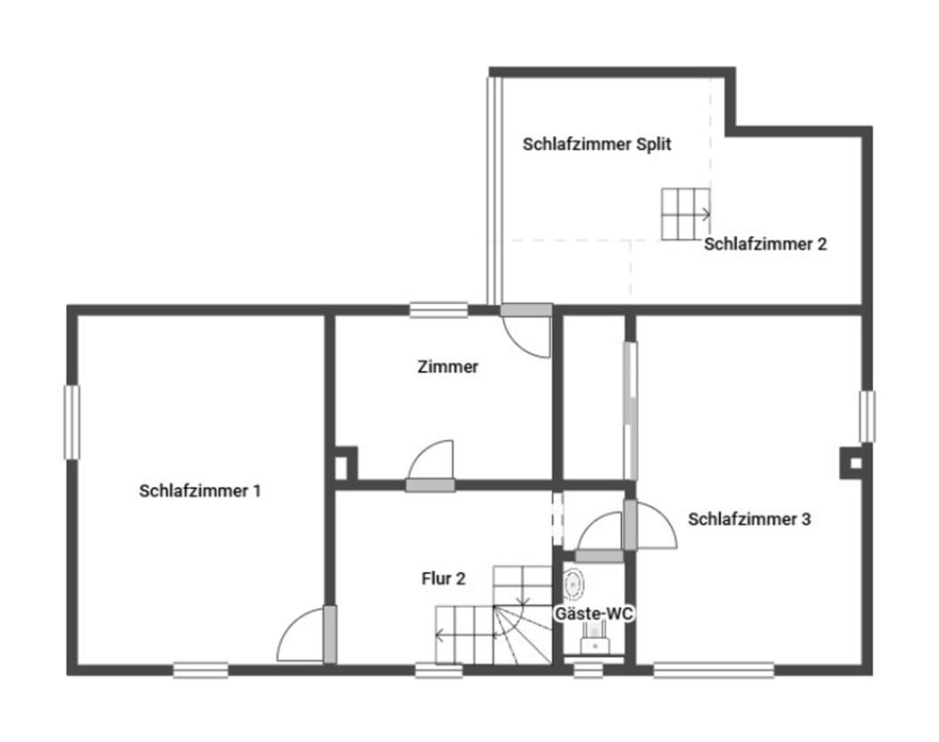 Grundriss Skizze Obergeschoss
