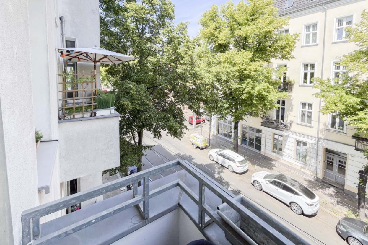 Blick vom Balkon