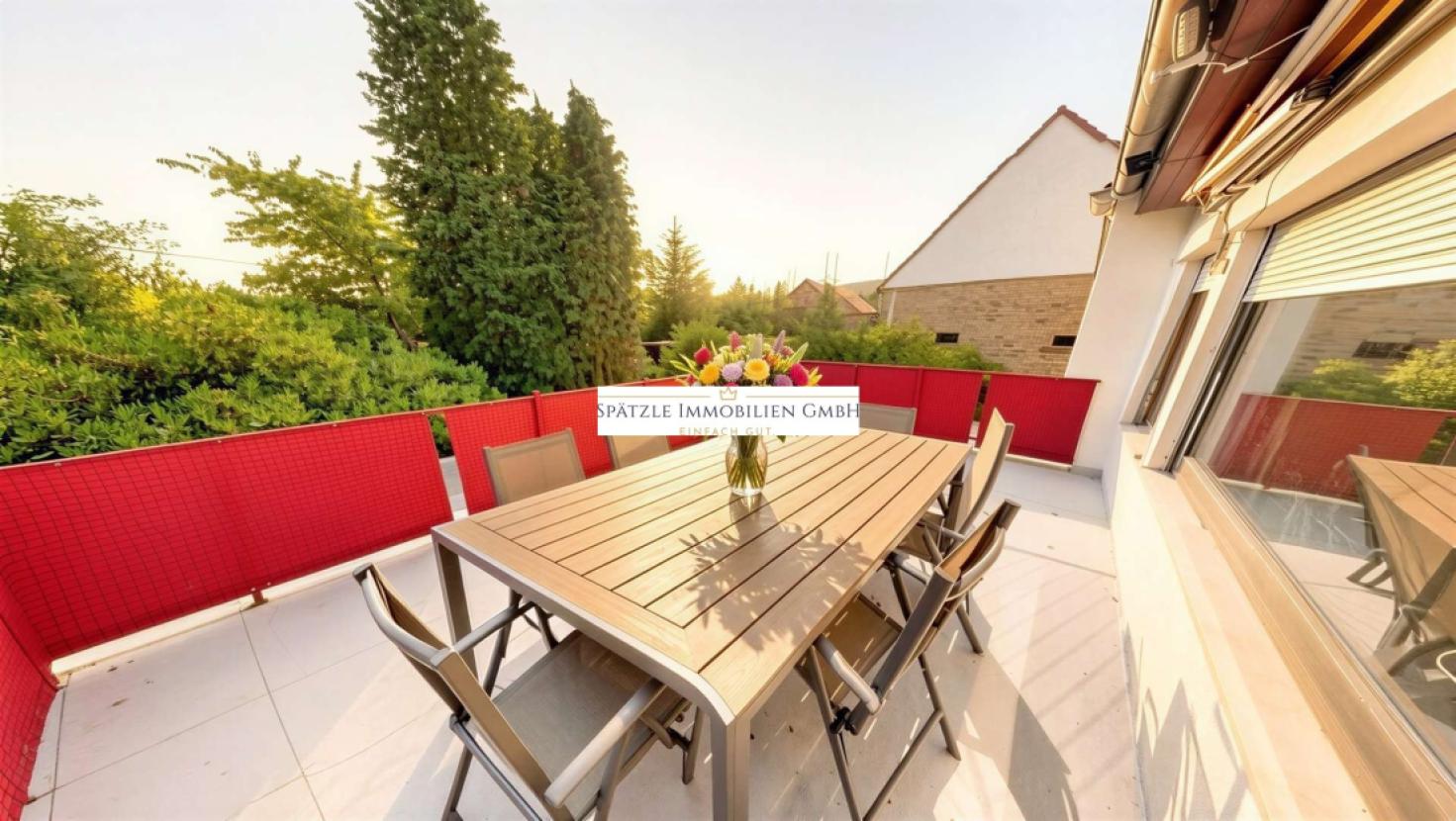 Terrasse - (KI generiert so könnte es aussehen)