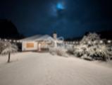 Hausansicht Garten Winter