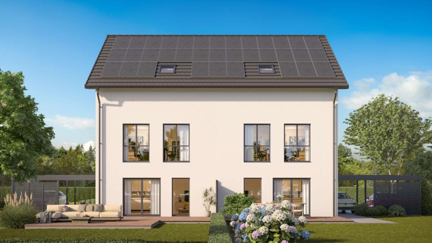 Gartenansicht Frontal Beispiel