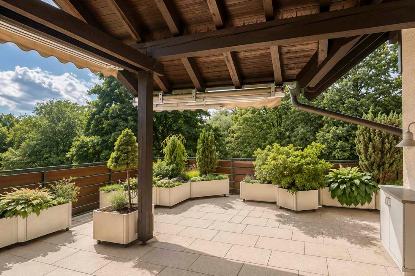 Terrasse Wohnen und Essen