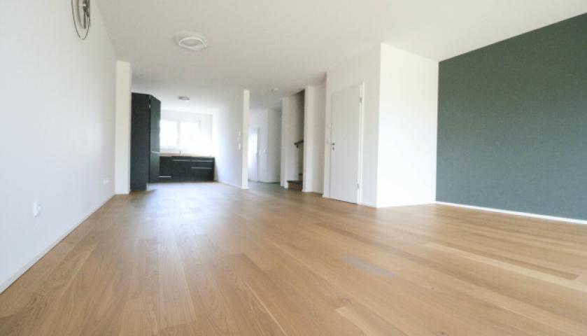 Wohnzimmer - Essbereich - offene Küche mit EBK