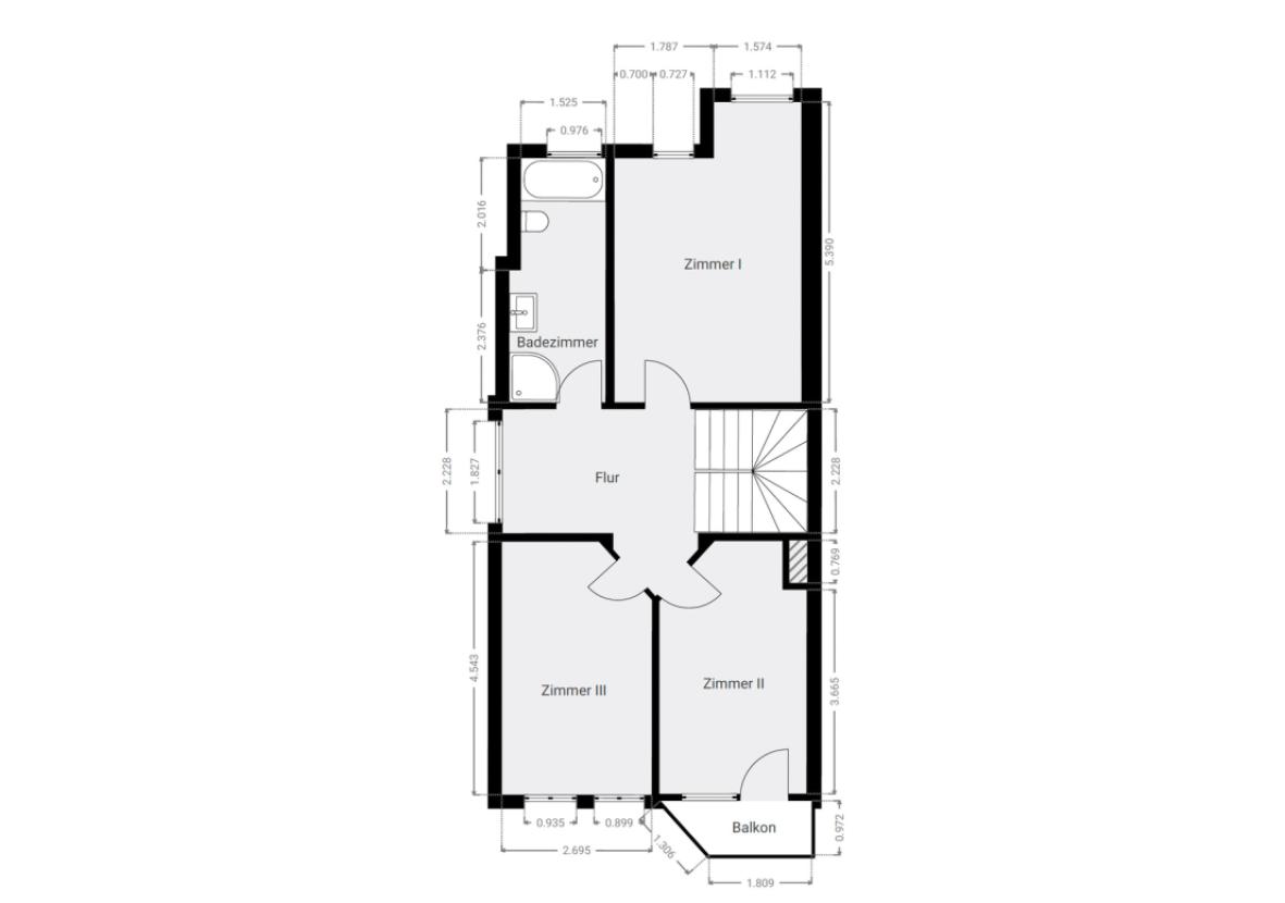 Grundriss Skizze 1.OG