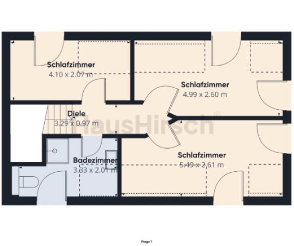 Grundriss Hinterhaus 1.OG