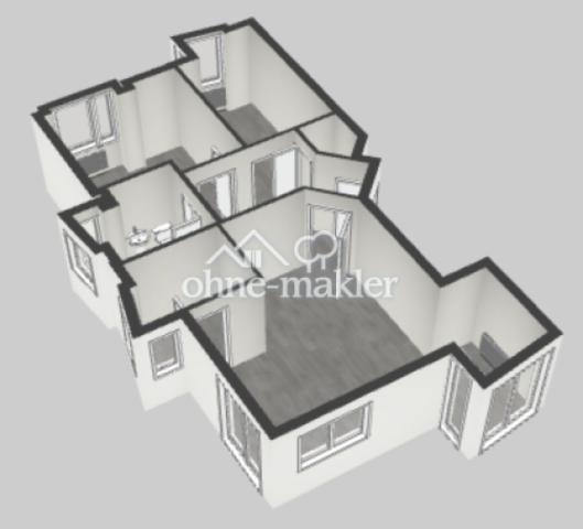 Grundriss - 3D - Seitenansicht