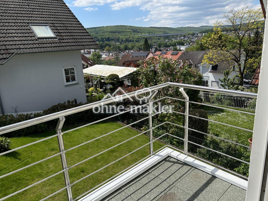 Blick vom Balkon aus