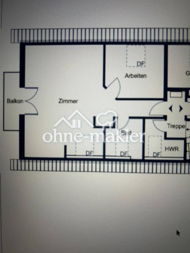 Grundriß, Balkon Südseite