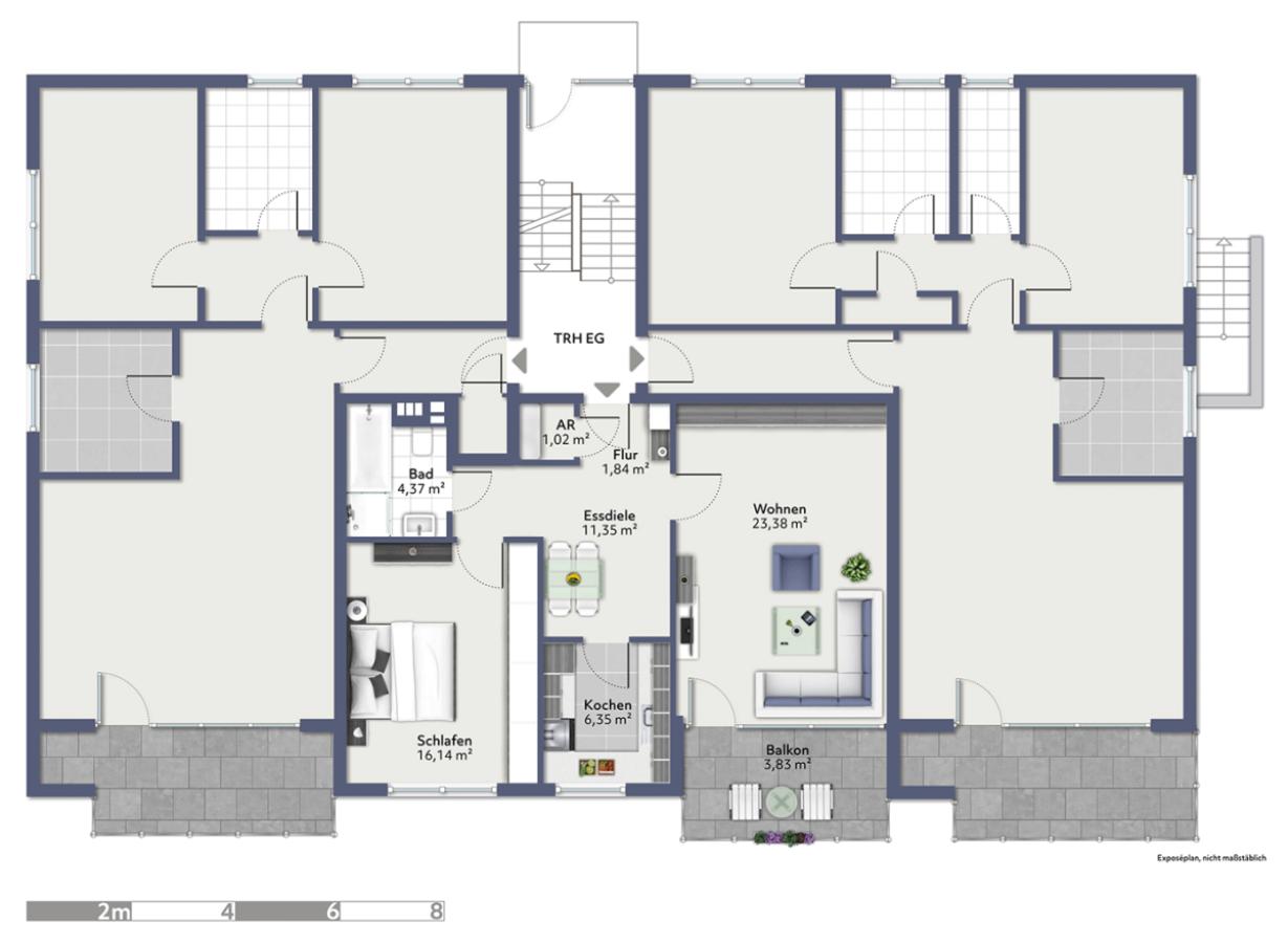 Grundrissskizze HP/EG