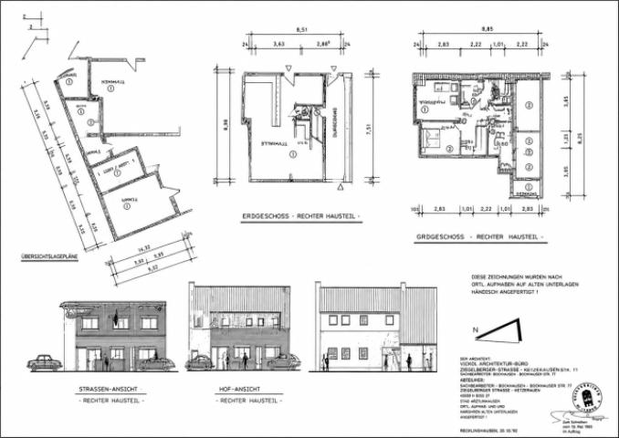 Grundriss Ansicht Gewerbe Bruc