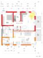 Grundriss 40 qm orange
