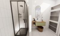 Dachgeschosswohnung Badezimmer b