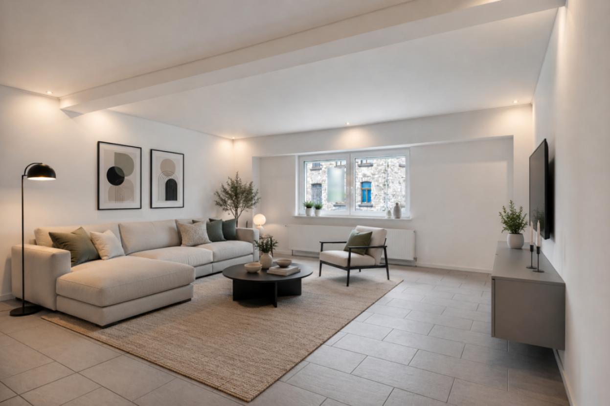 Visualisierung Wohnzimmer nach Modernisierung