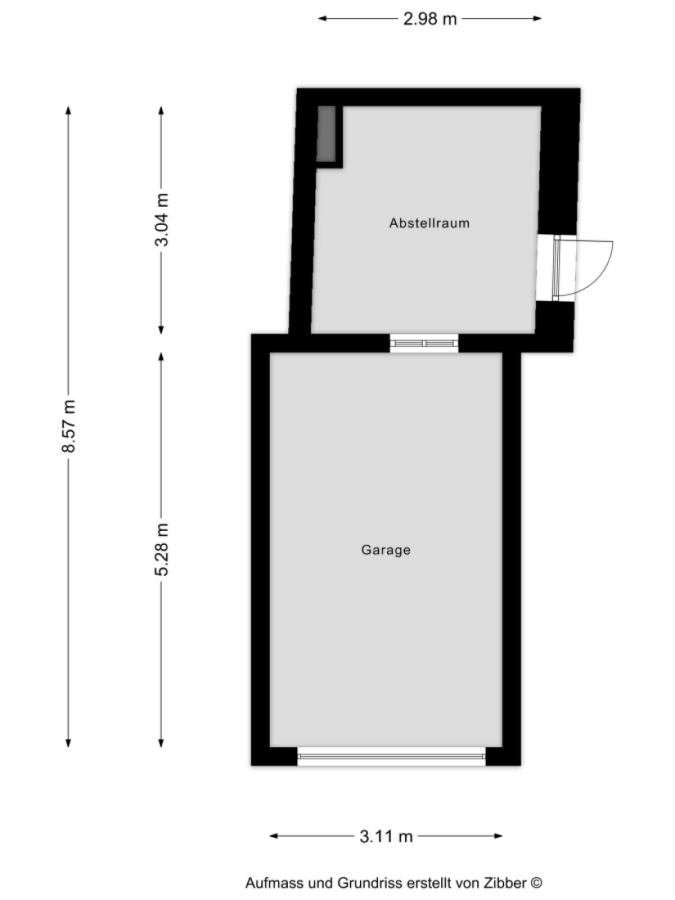 Grundriss Garage und Abstellraum