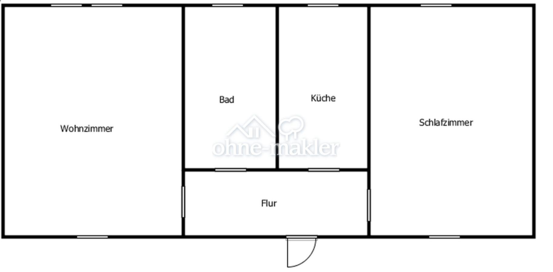 Grundriss 2 Zimmer Wohnung