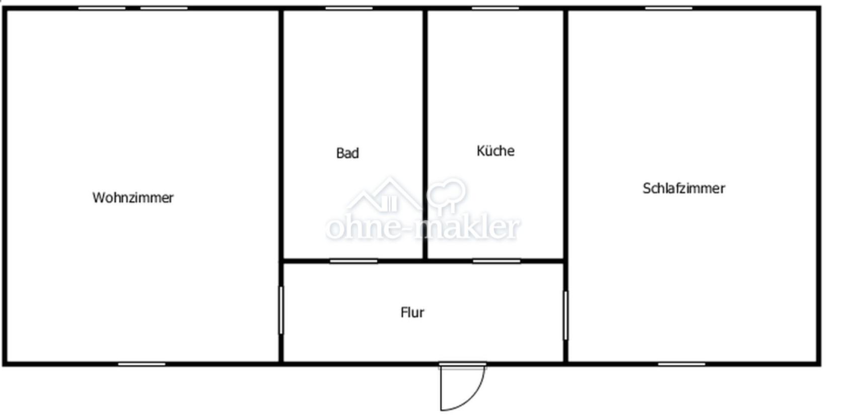 Grundriss 2 Zimmer Wohnung