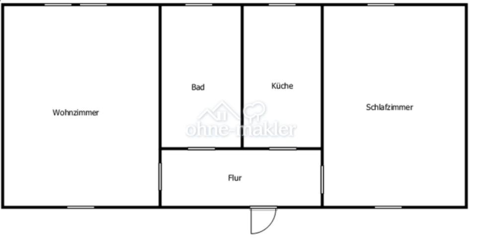 Grundriss 2 Zimmer Wohnung