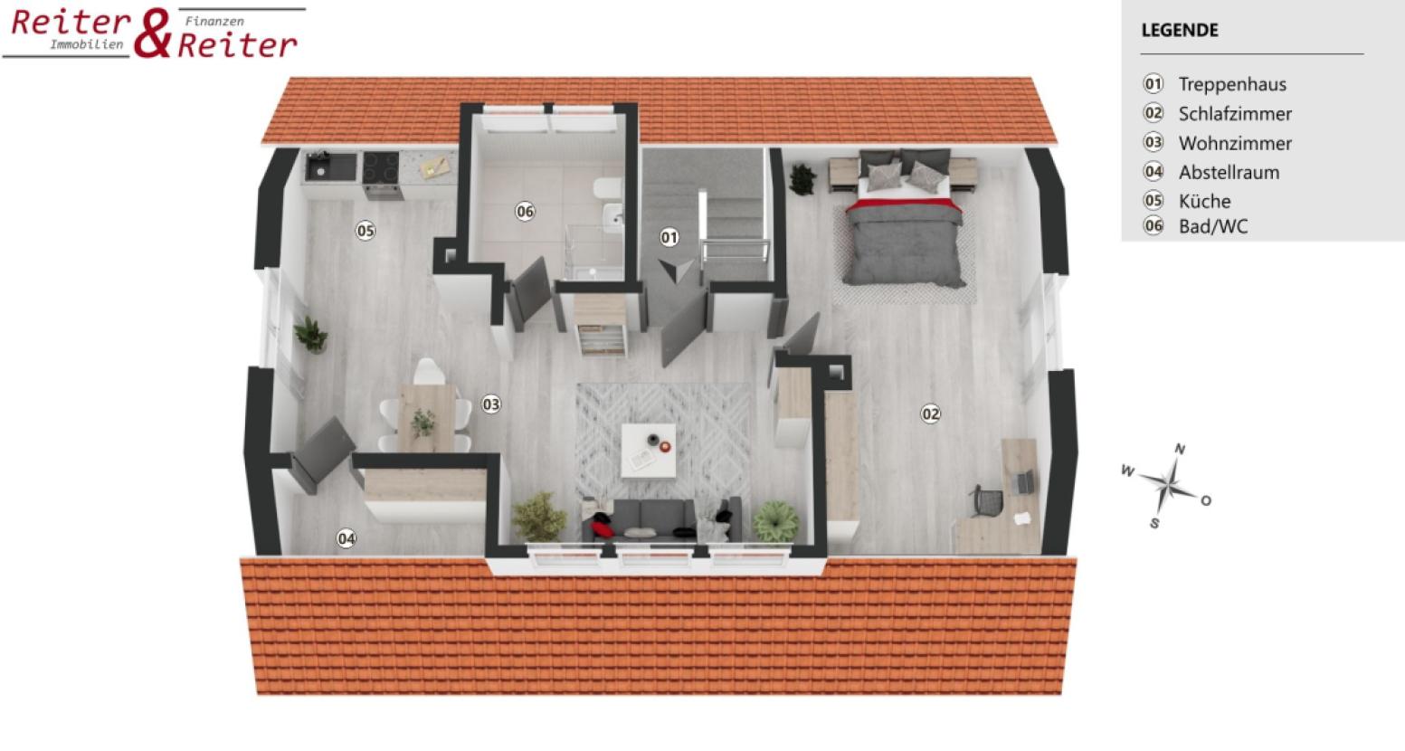 Grundriss DG mit 2 Dachgauben