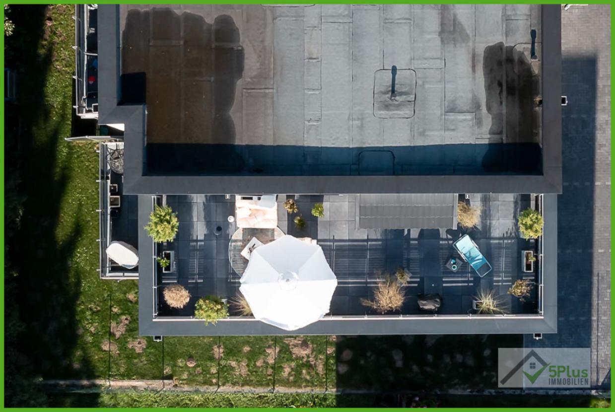 5Plus Immo Penthouse Langerwehe Dachterrasse Drohnenaufnahme
