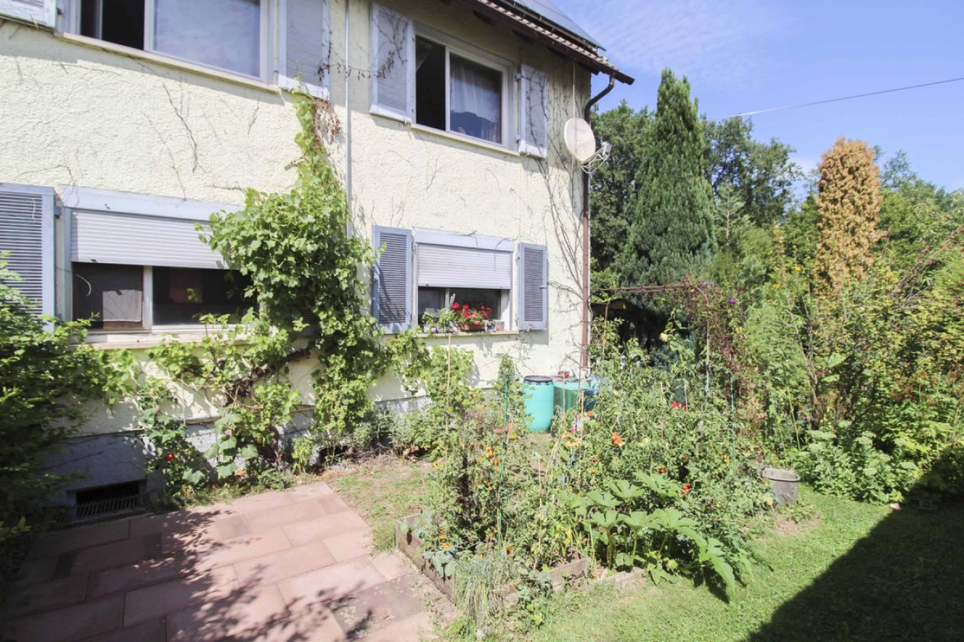Haus Hinteransicht mit Garten