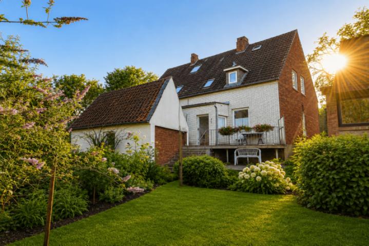 Rückansicht Garten