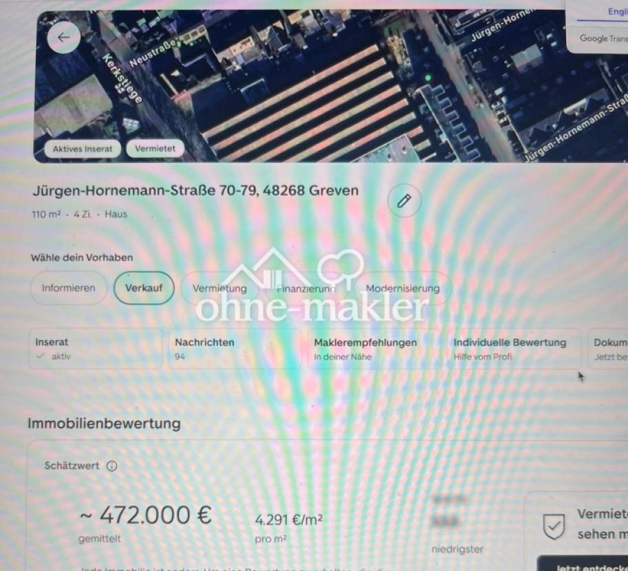 Wertermittlung Immoscout24 !