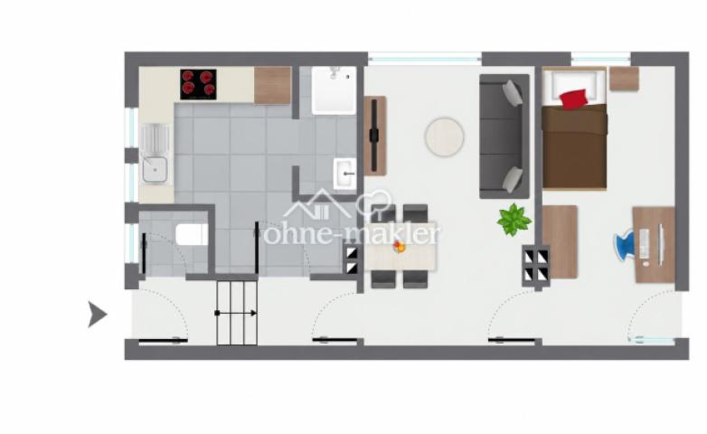 Grundriss-Skizze Wohnung grob