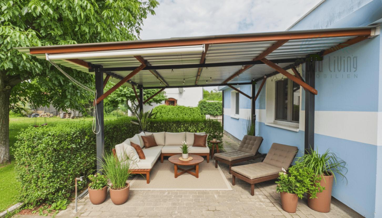 Überdachte Terrasse (Visualisierung)