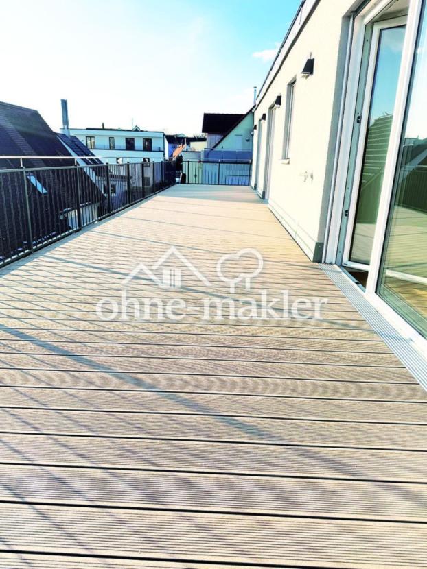 50 qm Süd-Dachterrasse