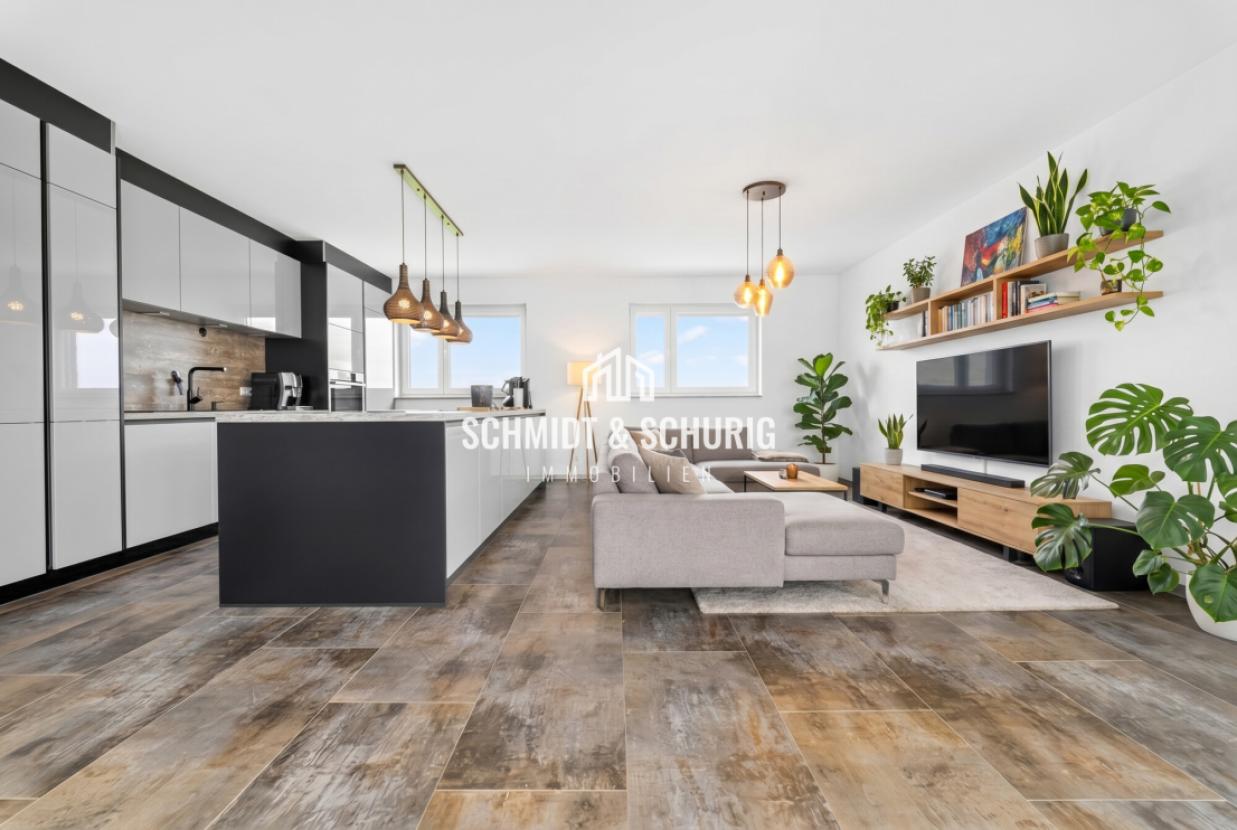 Küche / Wohnzimmer - visualisiert