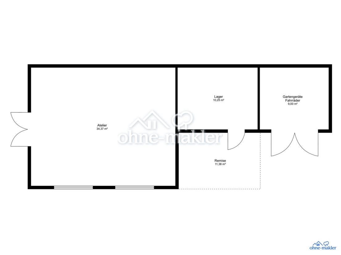 Atelier/ Werkstatt, Nebenräume