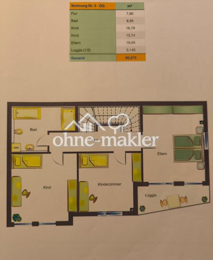Grundriss Obergeschoss