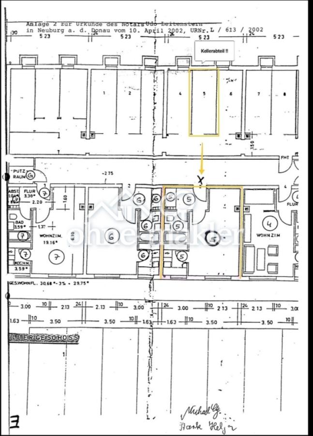 Grundriss Wohnung & Keller