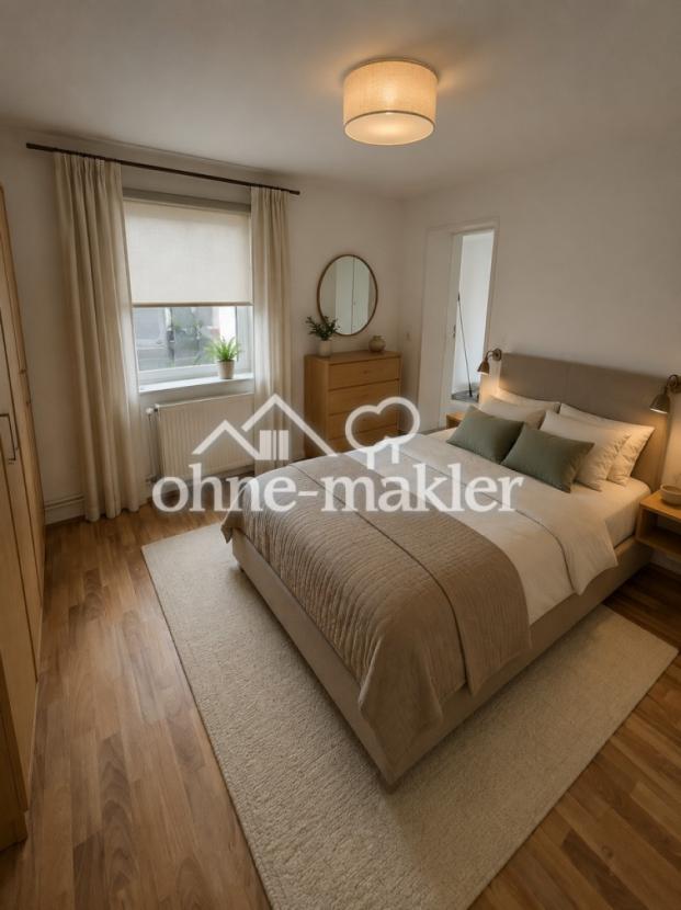 Schlafzimmer mit KI unten