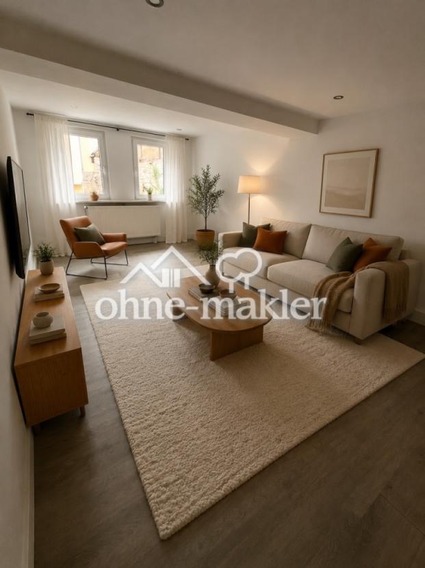 Wohnzimmer mit KI unten