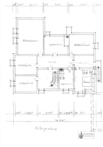 Grundriss Keller - Räume
