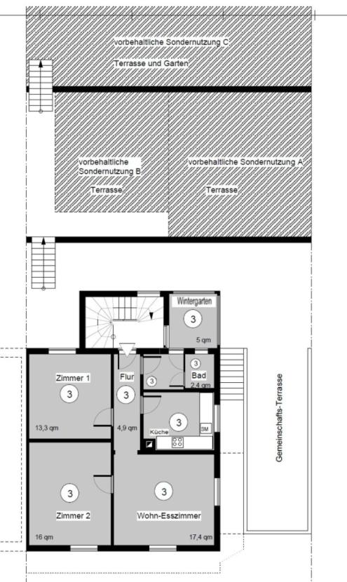 Grundriss 2.Obergeschoss -  Neu