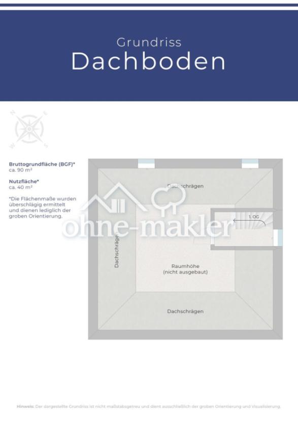 Grundriss Dachboden