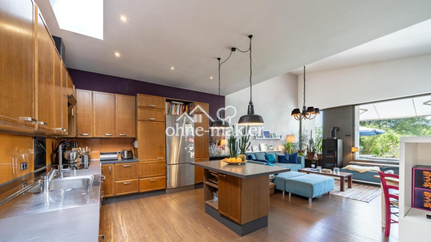 Wohnzimmer Küche große Wohnung