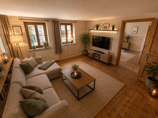 KI Staging Wohnzimmer