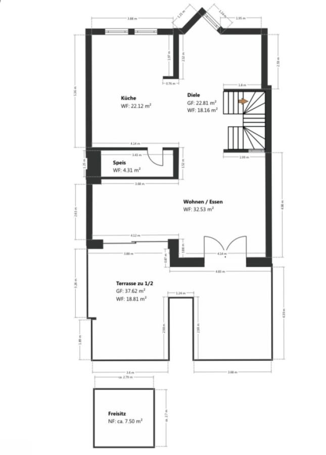 Grundriss Skizze 1. OG