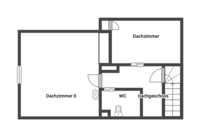 Grundriss Skizze Dachboden