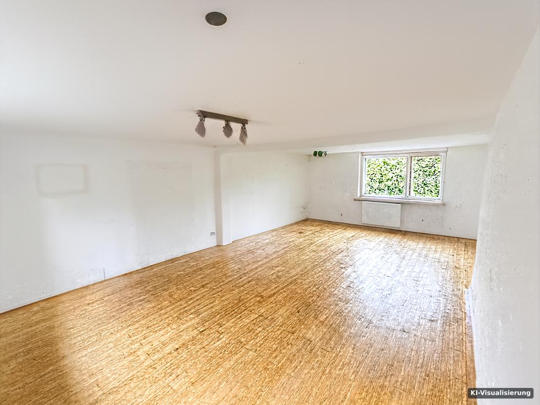KI-Visualisierung – Wohnzimmer Altbau