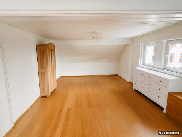 KI-Visualisierung – Schlafzimmer 1 Altbau