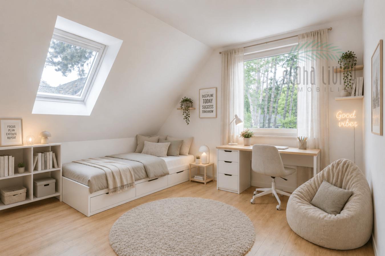 Visualisierung Einrichtungsidee - Schlafzimmer 3 (OG) 