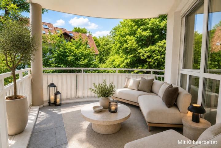 Balkon möbliert!