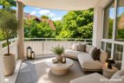 Balkon möbliert!