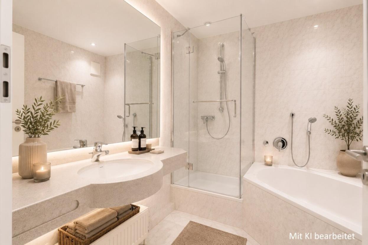 Badezimmer möbliert