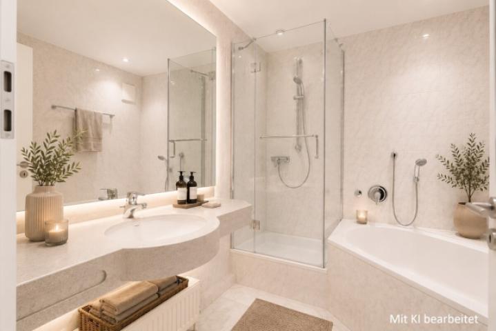 Badezimmer möbliert
